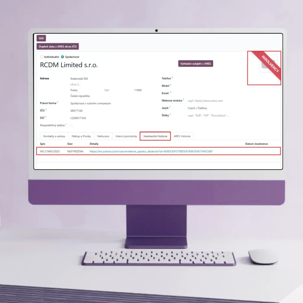 Insolvenční rejstřík + roční licence